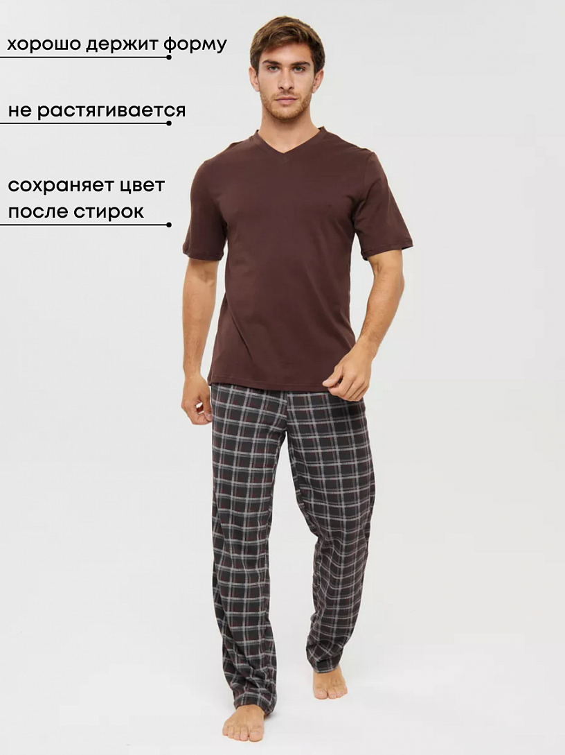 Пижама "Грант"_М331/темно-коричневый